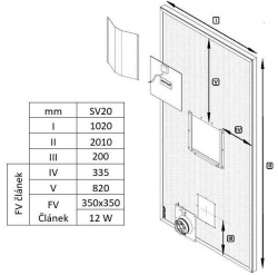 Teplovzdušný solární panel SolarVenti - SV20
